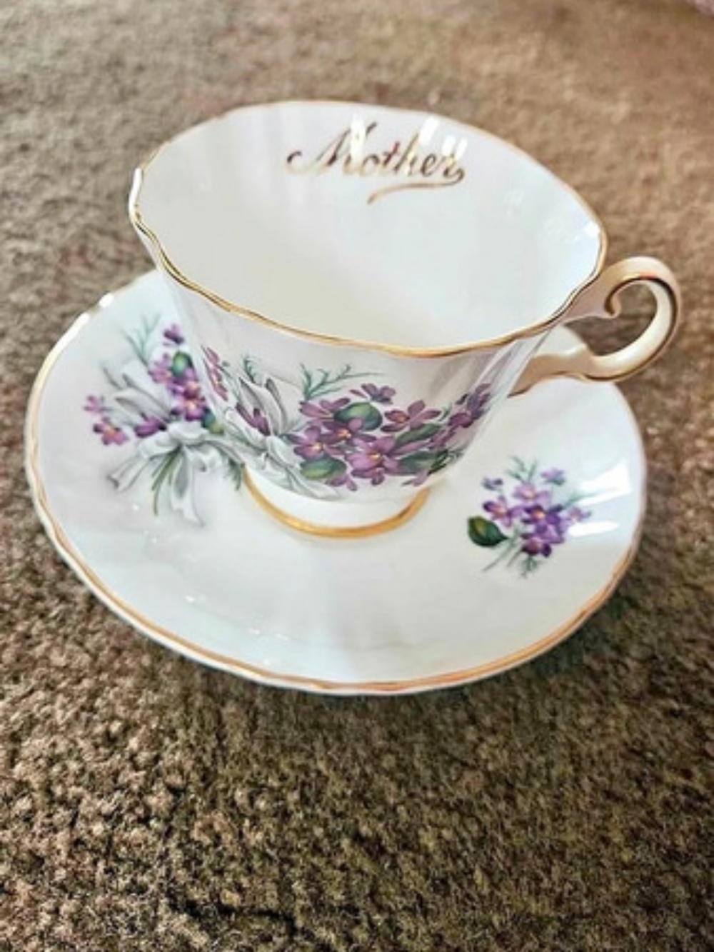 Vintage English Royal Grafton "Mother" Cup And Saucer